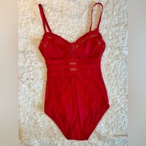 Red Lace Lingerie OnePiece